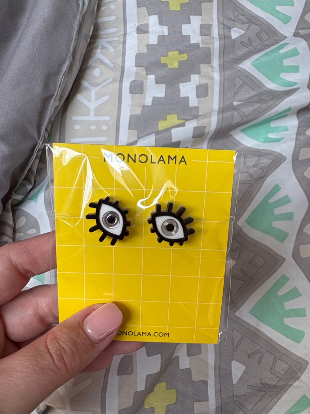 Black & White Eye Stud Earrings